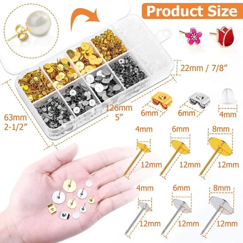 Hypoallergenic Flat Pain In Thumb Pad Studs With Butterfly And Rubber Backs  For Jewelry Making X4YA From Gocan, $8.7